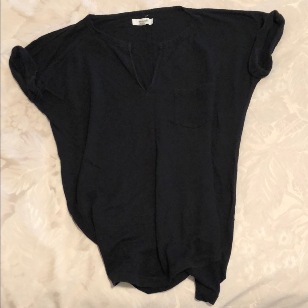 Black Madewell V Neck Tee
